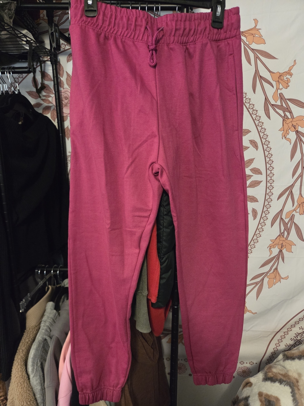 Celine Boutique Fuchsia Elastic Waist Jogger Pants